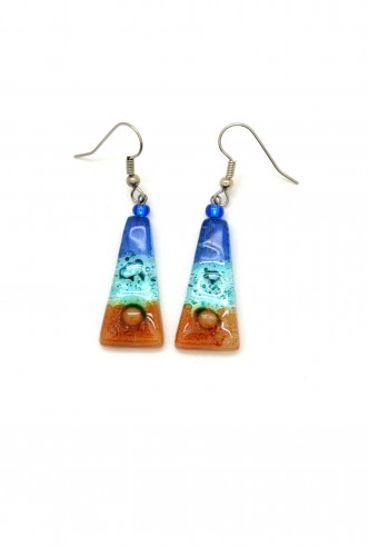 Triangle Glass Earrings Triangle Glass Earrings
